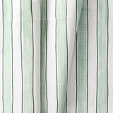 Ellis Curtain Saratoga Stripe 100% Cotton Scallop Poly-Cotton Lined Rod Pocket Valance 50" x 16" Green