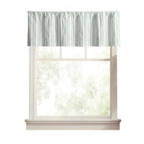 Ellis Curtain Saratoga Stripe 100% Cotton Tailored Rod Pocket Valance 50" x 16" Green