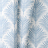 Ellis Curtain Palmetto 100% Cotton Scallop Poly-Cotton Lined Rod Pocket Valance 50" x 16" Blue
