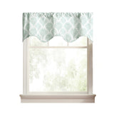 Ellis Curtain Palmetto 100% Cotton Scallop Poly-Cotton Lined Rod Pocket Valance 50" x 16" Green
