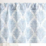 Ellis Curtain Palmetto 100% Cotton Tailored Rod Pocket Valance 50" x 16" Blue