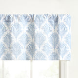 Ellis Curtain Palmetto 100% Cotton Tailored Rod Pocket Valance 50" x 16" Blue