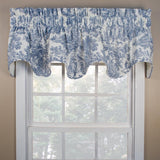 Ellis Curtain Victoria Park Toile Room Darkening Solid Color Lined Scallop Window Valance - 70 x15