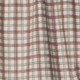 Ellis Curtain Bristol Plaid High Quality Room Darkening Solid Natural Color Tie Up Window Valance - 60 x 24", Red