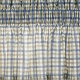 Ellis Curtain Bristol Plaid High Quality Water Proof Room Darkening Blackout Tailored Window Valance - 70 x 12", Blue