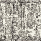 Ellis Curtain Victoria Park Toile Room Darkening Window Rod Pocket Pair Set With 2 Tiers - 2-Piece - 68x24"
