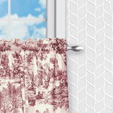 Ellis Curtain Victoria Park Toile Room Darkening Window Rod Pocket Pair Set With 2 Tiers - 2-Piece - 68x24"