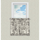 Ellis Curtain Victoria Park Toile Room Darkening Window Rod Pocket Pair Set With 2 Tiers - 2-Piece - 68x24"