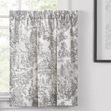 Ellis Curtain Victoria Park Toile Room Darkening Rod Pocket Window Curtain Panel with Ties
