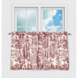 Ellis Curtain Victoria Park Toile Room Darkening Window Rod Pocket Pair Set With 2 Tiers - 2-Piece - 68x24"