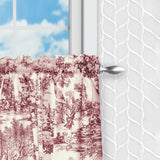 Ellis Curtain Victoria Park Toile Room Darkening Window Rod Pocket Pair Set With 2 Tiers - 2-Piece - 68x24"