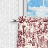 Ellis Curtain Victoria Park Toile Room Darkening Rod Pocket Window Curtain Panel with Ties