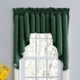 Ellis Stacey 3"Rod Pocket High Quality Fabric Solid Color Window Lined Swag Set Harvest