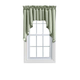 Ellis Stacey 3" Rod Pocket High Quality Fabric Solid Color Window Lined Swag Set Sage