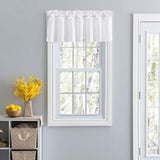 Ellis Stacey 3" Rod Pocket High Quality Fabric Solid Color Window Lined Swag Set Filler Valance 42"x13" White