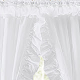 Ellis Curtain 70% Polyester 30% Cotton Stacey Ruffled Prscilla Curtain Panel Pairs With Tiebacks White