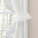 Ellis Curtain 70% Polyester 30% Cotton Stacey Ruffled Prscilla Curtain Panel Pairs With Tiebacks Ice Cream