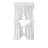 Ellis Curtain 70% Polyester 30% Cotton Stacey Ruffled Prscilla Curtain Panel Pairs With Tiebacks Ice Cream