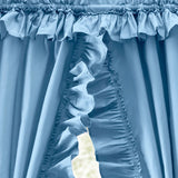 Ellis Curtain 70% Polyester 30% Cotton Stacey Ruffled Prscilla Curtain Panel Pairs With Tiebacks Slate