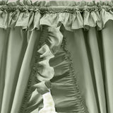 Ellis Curtain 70% Polyester 30% Cotton Stacey Ruffled Prscilla Curtain Panel Pairs With Tiebacks Sage