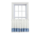 Ellis Curtain Madelyn Ruflled Victorian 1.5" Rod Pocket Window Curtain Tiers Slate
