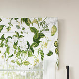 Ellis Curtain Whitfield Lined Scallop 3" Rod Pocket Valances for Windows 50" x 15" Clover