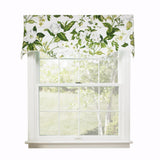 Ellis Curtain Whitfield Lined Scallop 3" Rod Pocket Valances for Windows 50" x 15" Clover