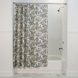 Ellis Curtain Victoria Park Toile Precise Patterned High Quality Water Proof Bathroom Shower Curtain - 70 x 72" Black