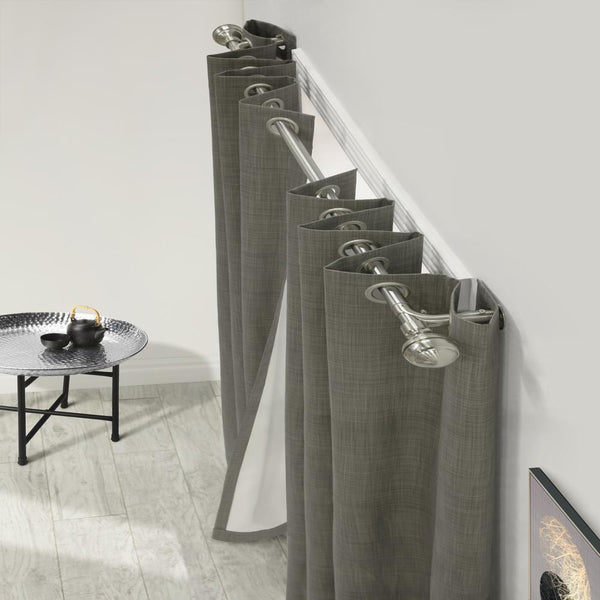 Thermaplus Patented Light Blocking Exclusive Curtain Rod Extendable Nickel