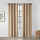 Thermaplus Patented Blackout Curtain Rod Double Cap Finial Extendable Black