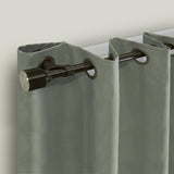 Thermaplus Patented Blackout Exclusive Curtain Rod Cap Finial Extendable Espresso