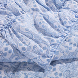 Greenland Home Fashion Helena Ruffle Quilt And Pillow Sham Set - 2 - Piece - Twin 68x88", Blue - Twin
