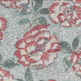 RLF Home Peony Bowl Trimmed Provance 100% Cotton with Fully Lined 3" Rod Pocket Valnance for Windows 50" x 15" Coral