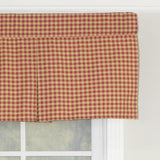 RLF Home Le Fleur Pleated  100% Cotton with Fully Lined 3" Rod Pocket Valnance for Windows 42" x 15" Coral