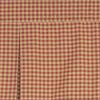 RLF Home Le Fleur Pleated  100% Cotton with Fully Lined 3" Rod Pocket Valnance for Windows 42" x 15" Coral