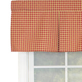 RLF Home Le Fleur Pleated  100% Cotton with Fully Lined 3" Rod Pocket Valnance for Windows 42" x 15" Coral