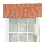 RLF Home Le Fleur Pleated  100% Cotton with Fully Lined 3" Rod Pocket Valnance for Windows 42" x 15" Coral