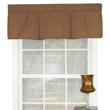 RLF Home Trellis Pleated  100% Cotton with Fully Lined 3" Rod Pocket Valnance for Windows 42" x 15" Woodland