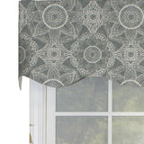 RLF Home Zodiac Provance 100% Cotton with Fully Lined 3" Rod Pocket Valnance for Windows 50" x 15" Emerald