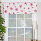 RLF Home Lily PaoTailored 100% Cotton with Fully Lined 3" Rod Pocket Valnance for Windows 50" x 14" Salmon