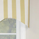 Beach Stripe Style Cornice 3" Rod Pocket Valance 50" x 17" Tan by RLF Home