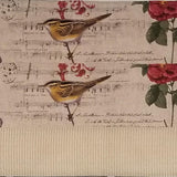 RLF Home Song Bird Banded 100% Cotton with Fully Lined 3" Rod Pocket Valnance for Windows 50" x 15" Beige