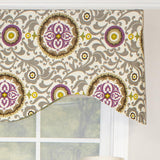 RLF Home Celestial Cornice 100% Cotton with Fully Lined 3" Rod Pocket Valnance for Windows 50" x 17" Sterling