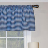 RLF Home Serpentine Tailored 100% Cotton with Fully Lined 3" Rod Pocket Valnance for Windows 50" x 14" Sky