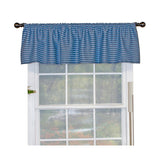 RLF Home Serpentine Tailored 100% Cotton with Fully Lined 3" Rod Pocket Valnance for Windows 50" x 14" Sky