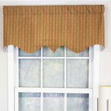 RLF Home Serrated Window Treatment Regal Valance 3" rod pocket 50" x 17" Aloe