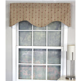RLF Home Creeper Cornice 100% Cotton with Fully Lined 3" Rod Pocket Valnance for Windows 50" x 17" Carmine