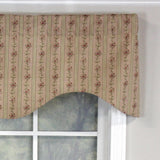 RLF Home Creeper Cornice 100% Cotton with Fully Lined 3" Rod Pocket Valnance for Windows 50" x 17" Carmine