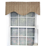 RLF Home Creeper Cornice 100% Cotton with Fully Lined 3" Rod Pocket Valnance for Windows 50" x 17" Carmine