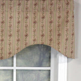 RLF Home Creeper Cornice 100% Cotton with Fully Lined 3" Rod Pocket Valnance for Windows 50" x 17" Carmine